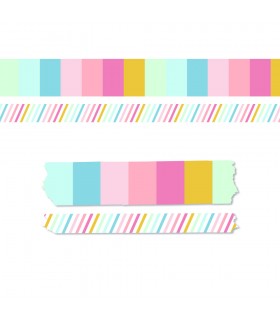 Set Washi Tape rayas de colores colección Aventura de Ann's Miles para Mintopía