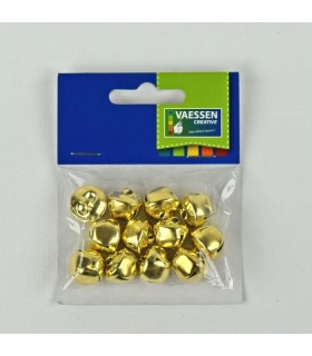 Set de 12 cascabeles dorados 16mm Vaessen Creative